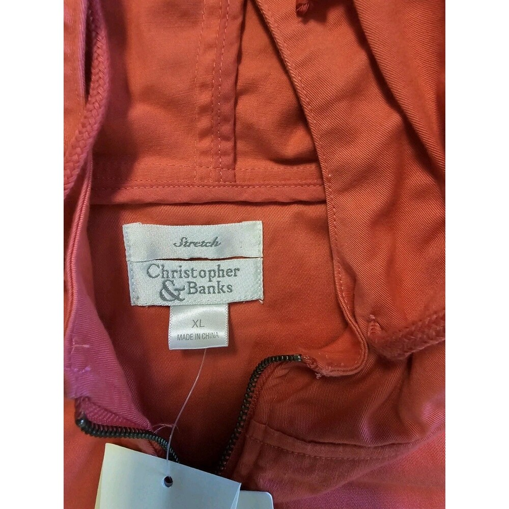 Christopher & Banks Women’s Coral Light Jacket Comfort Stretch Hooded XL - Picture 6 of 12